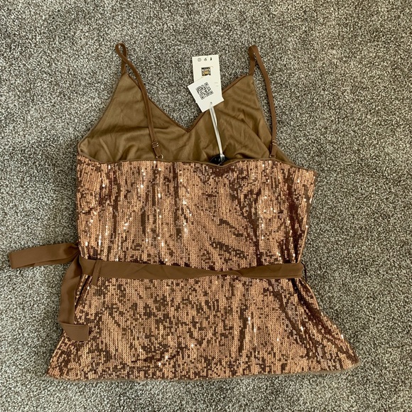 Bronze sequence tank top.  New with tags - Picture 3 of 3